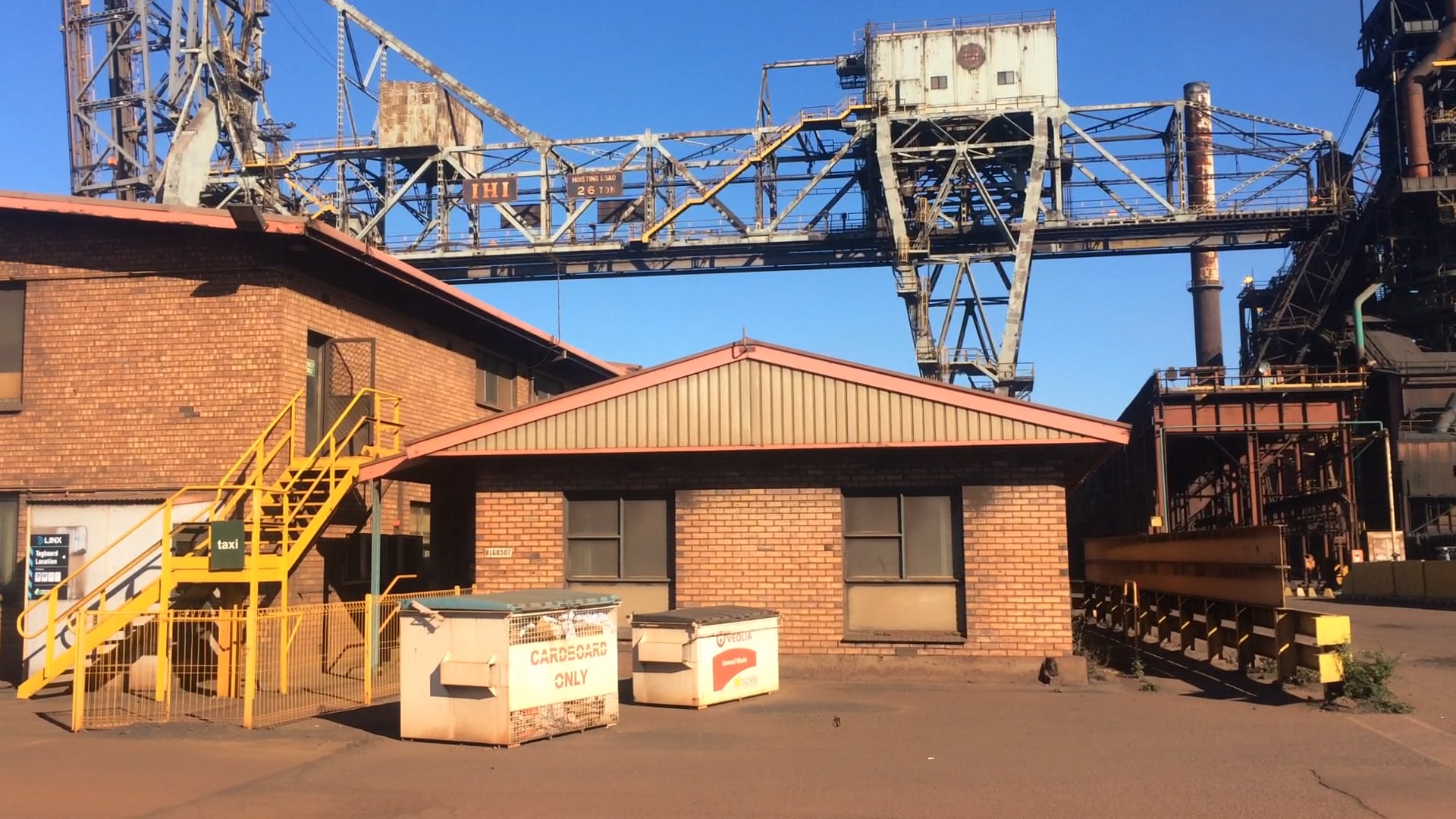 Coke-oven plant and elevated transfer infrastructure at Whyalla