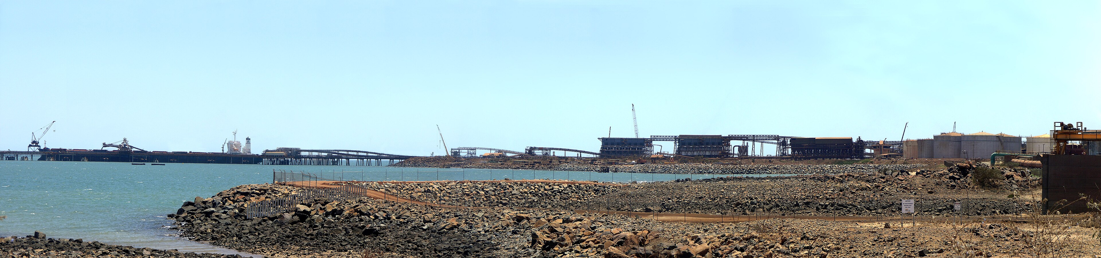 Panoramic view of Dampier Port