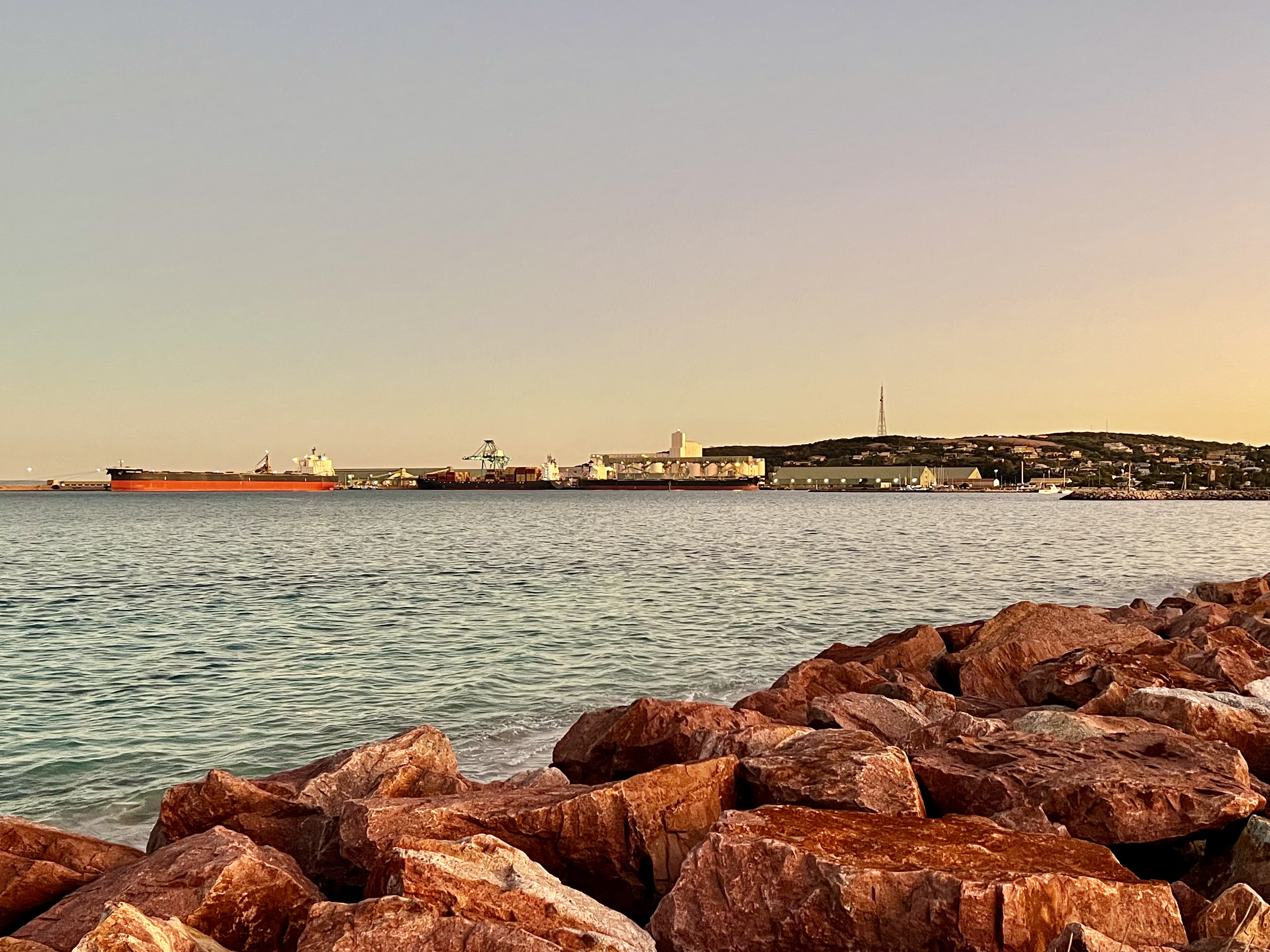 Port of Esperance at twilight