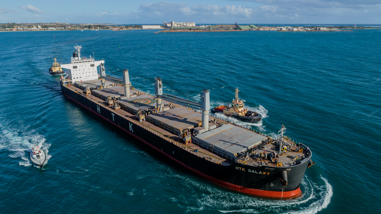 Bulk carrier alongside at Geraldton Port